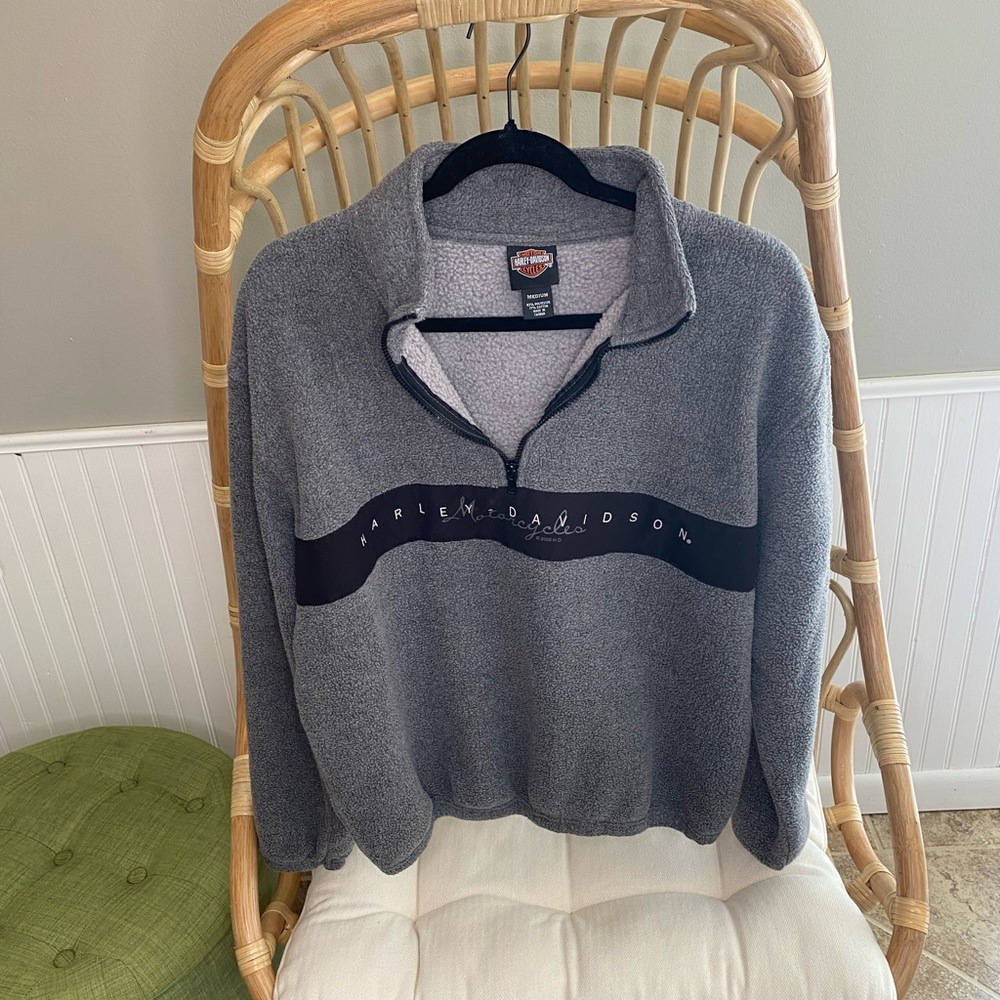 Fleece Harley Davidson Zip Up Sweatshirt | amazing condition